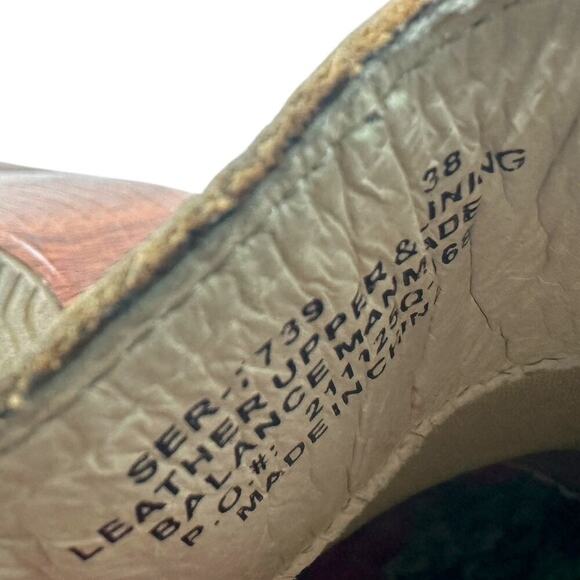 Alegria Sereniti Clog Shoes Wedge Leather Cognac Tan Brown Size 38 US 8 8.5 - Picture 14 of 15